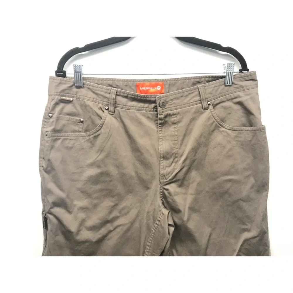 Merrell Khaki Men's 34R Hiking Pants Cotton Canvas Outdoor Hunting Inseam 32